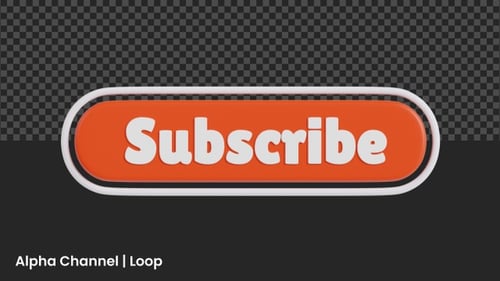 3D Subscribe Button Animation | Alpha Loop