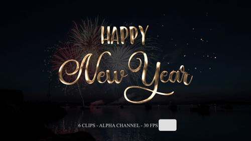 Elegant Happy New Year Text Reveal Animation Pack