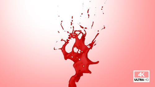 Roter Farbspritzer