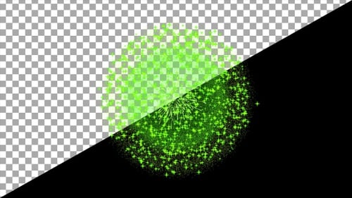 Colorful Fireworks Celebration Animation Festive Night Sky Fireworks Overlay Green