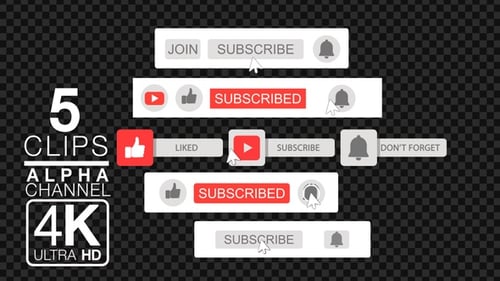 YouTube-Abonnement-Button-Paket