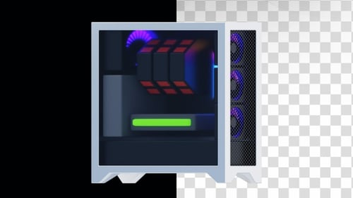 3D Animation of High performance gaming pc