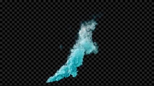 Cyan Fluid Smoke Reveal Element