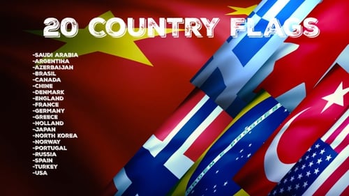 Waving Flags of Countries Dynamic Animation Collection