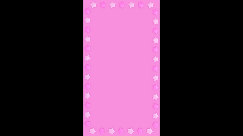 Vertical pink and white rotating cartoon stars frame loop animation background