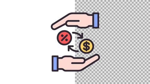 Financial Exchange Concept Animation with Hands