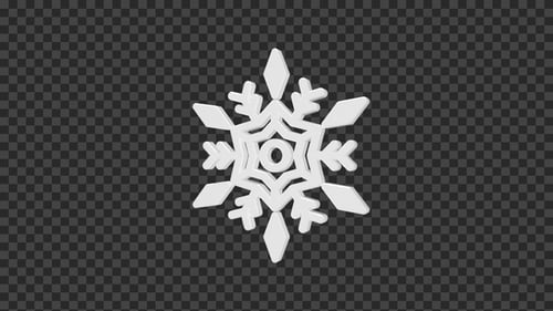 3D-Schneeflocke, nahtlos gedreht, V15