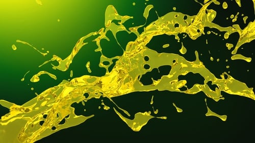 Dynamic Yellow Liquid Splash Alpha Channel Transition
