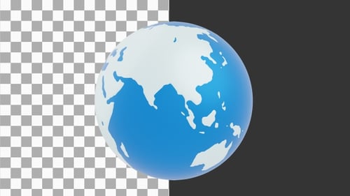 3D Animation of Cinematic World earth Loop Animation | Alpha Channel