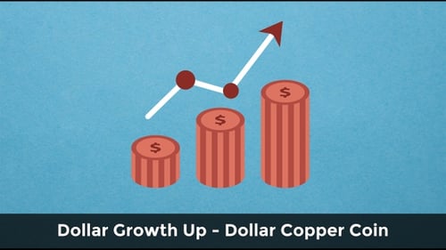 Flat Design Business Growth Bar Chart Animation with Coins