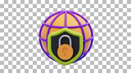 3D Animation of Network Security | Alpha Channel