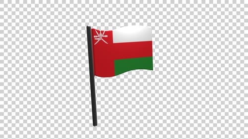Oman Flag Pin Icon