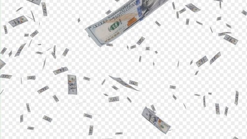 Money Rain with Alpha Channel Loop