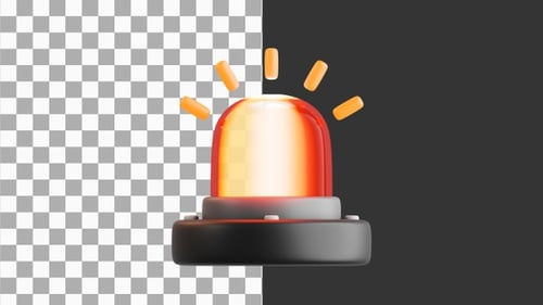 3D Animation of Siren Warning of Hazards and Ensuring Public Awareness | Alpha Channel