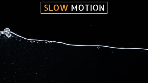 Water Ripples and Bubbles on a Black Background