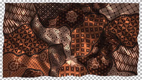 Indonesia Ethnic Silk Pattern Cloth Fabric Wave Alpha Songket Batik ...