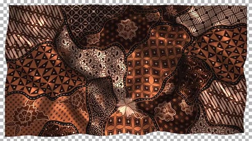 Tela con estampado de seda étnica de Indonesia Wave Alpha Songket Batik Sekar Jagad Jogjakarta Java Jawa