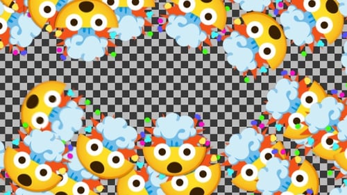 Emojii Exploding Head Transition | UHD | 60fps