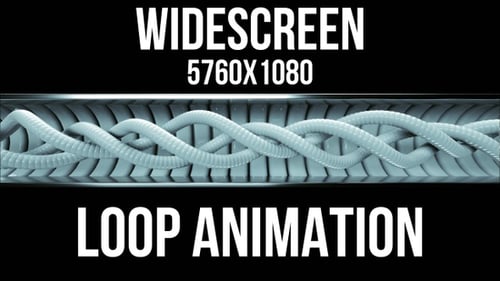 White Abstract Spiral Helix Widescreen Background Loop