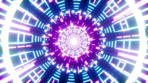 Fantástica mandala geométrica de néon Vj Loop