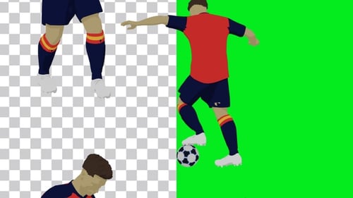 Spain footballer animation Portrait
