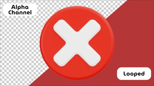 3D-Animation einer falschen Symbolrotation | Alpha Channel