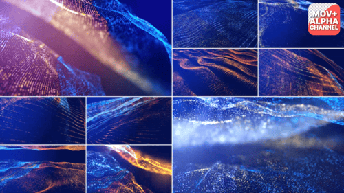 Abstract Digital Particle Wave Technology Background