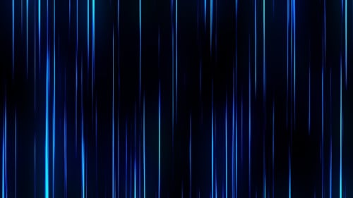 Abstract Futuristic Blue Glowing Vertical Lines Animated Loop