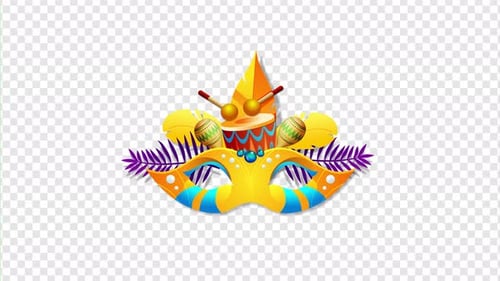 Masque de carnaval jaune Alpha