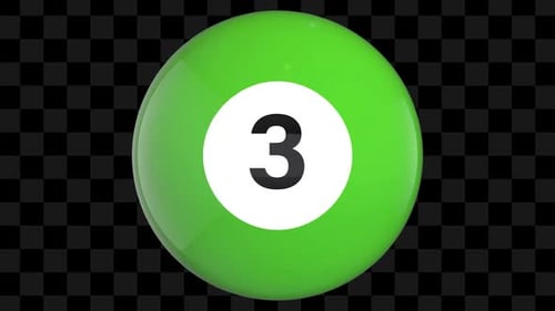 Green Pool Ball Number Three