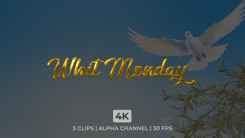 Animation de texte de lettres du lundi de Pentecôte