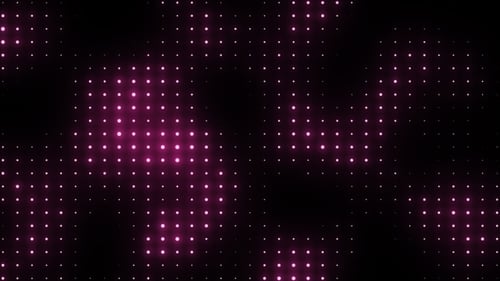 Pulsing Pink Dots Grid Seamless Loop Background