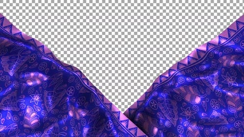 Indonesia Ethnic Silk Pattern Cloth Fabric Wave Songket Alpha Channel Jambi Daun Keladi Batik Loop