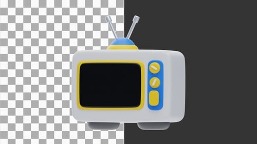 3D Animation of Ultra HD Television with Stunning Clarity | Alpha Channel