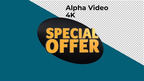 Animated 3D Glossy Special Offer Title