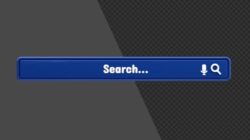 3D Click Search Bar Display | Alpha Channel
