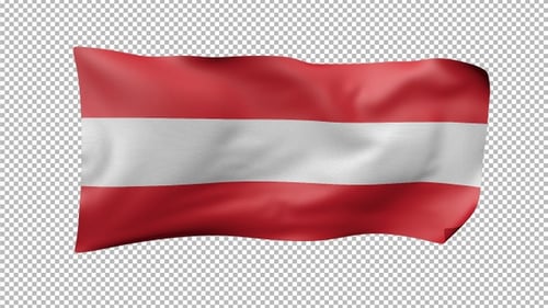 Realistic Waving Flag of Austria Animation