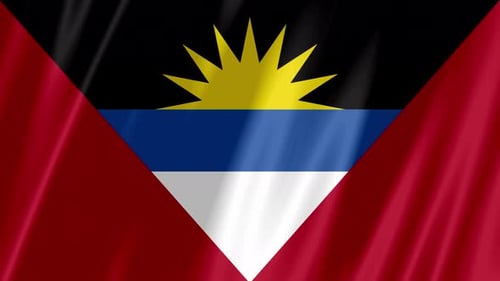 Antigua and Barbuda Waving Flag Seamless Loop Animation
