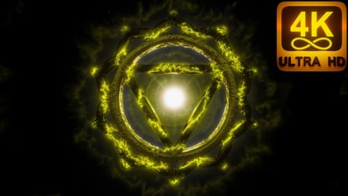 Manipura — Solarplexus-Chakra: Selbstvertrauen, persönliche Kraft. Nahtlose Schlaufe.