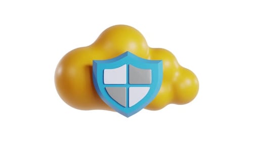 3D Animation Cloud Protection Network & Cloud Technology