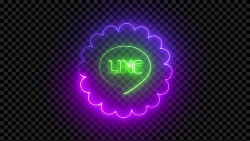 Line Neon-Symbol