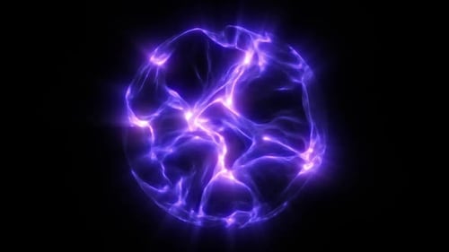 Dynamic Electric Energy Plasma Sphere Animation