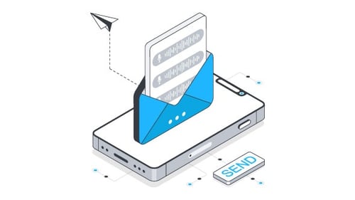 Voicemail Isometric Animation Alpha Channel