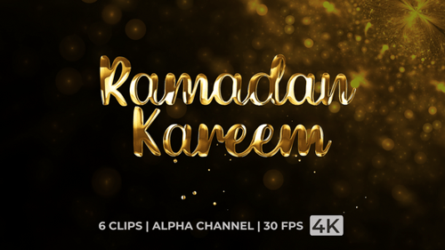 Fluid Metallic Ramadan Kareem Text Reveal Animation