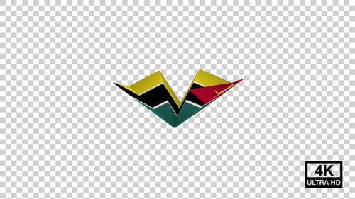 Drapeau de l'avion en papier du Mozambique V3