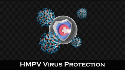 Animated 3D Medical Shield and Virus Protection