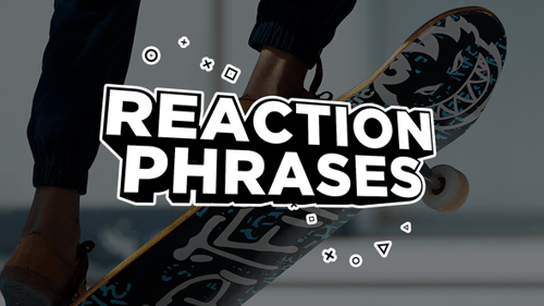 Chunky Black & White Reaction Phrases