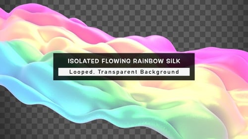 Isolierte fließende Regenbogenseide
