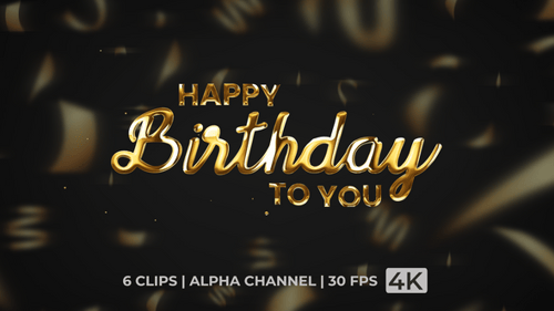 Fluid Metallic Happy Birthday Title Reveal