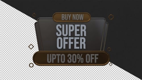Animated 3D Super Offer Discount Sales Badge